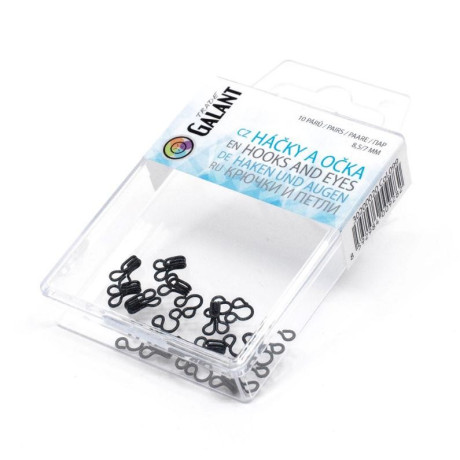 Háčky a očka 1 (8,5/7mm) - černé - 10párů/krabička