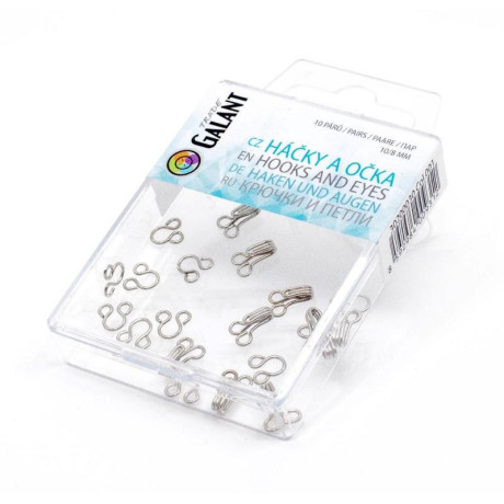 Hooks and eyes 2 (10/8mm) - nickled - 10pairs/box