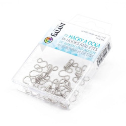 Hooks and eyes 4 (13/12mm) - nickled - 10pairs/box
