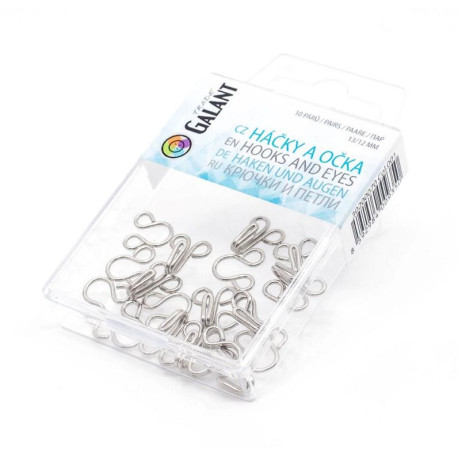 Hooks and eyes 4 (13/12mm) - nickled - 10pairs/box