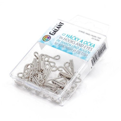 Hooks and eyes 7 (20/18mm) - nickled - 10pairs/box