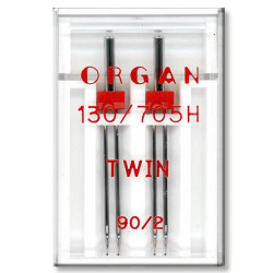 Strojové jehly ORGAN TWIN 130/705 H - 90 (2,0) - 2ks/plastová krabička