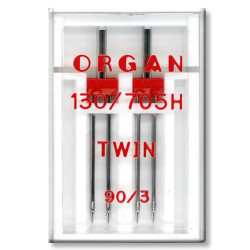 Strojové jehly ORGAN TWIN 130/705 H - 90 (3,0) - 2ks/plastová krabička