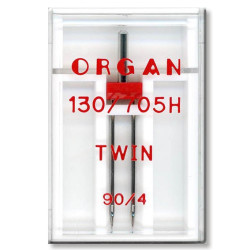 Strojové jehly ORGAN TWIN 130/705 H - 90 (4,0) - 1ks/plastová krabička