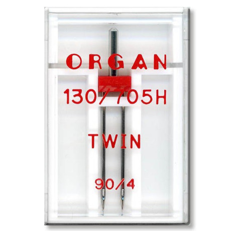 Strojové jehly ORGAN TWIN 130/705 H - 90 (4,0) - 1ks/plastová krabička