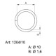 Sedlářské kroužky 10 - 4232100 - (nesvařované) - niklované -1000ks/krabice