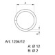 Sedlářské kroužky 12 - 4232200 - (nesvařované) - niklované - 1000ks/krabice