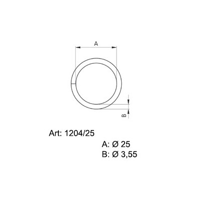 Saddlery Rings 25- 4233000 - (non-welded) - nickled - 100pcs/box