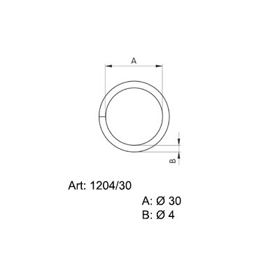 Saddlery Rings 30 - 4233200 - (non-welded) - nickled - 100pcs/box
