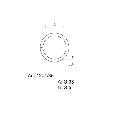 Saddlery Rings 35 - 4233400 - (non-welded) - nickled - 100pcs/box