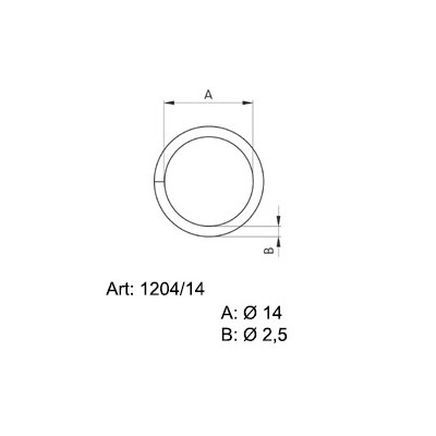 Saddlery Rings 14 - 4232301 - (welded) - nickled - 1000pcs/box
