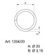 Sedlářské kroužky 20 - 4240501 - (svařované) - nikolované - 500ks/krabice