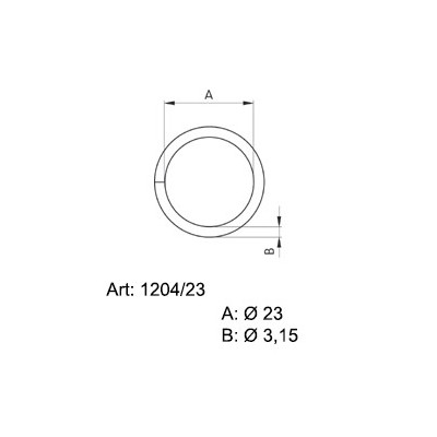 Saddlery Rings 23 - 4232901 - (welded) - nickled - 100pcs/box