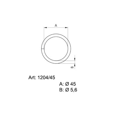 Saddlery Rings 45 - 4233601 - (welded) - nickled - 100pcs/box