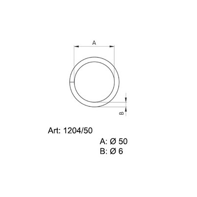Saddlery Rings 50 - 4233701 - (welded) - nickled - 100pcs/box