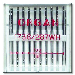 Strojové jehly ORGAN 1738 / 287 WH - 100 - 10ks/plastová krabička