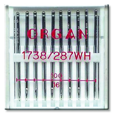 Machine Needles ORGAN 1738 / 287 WH - 100 - 10pcs/plastic box