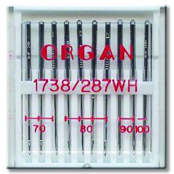 Machine Needles ORGAN 1738 / 287 WH - Assort - 10pcs/plastic box