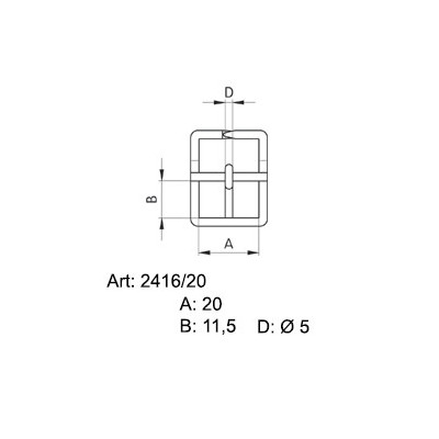 Saddlery Buckles 20 - 4216700 - nickled - 200pcs/box