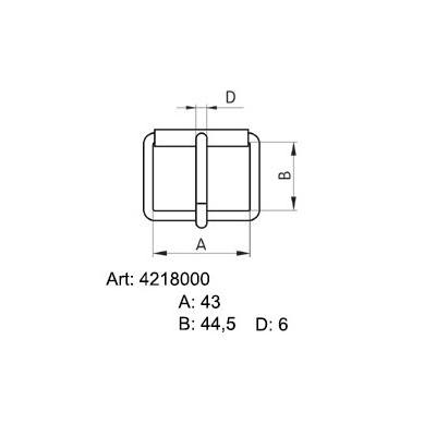 Sedlářské přezky 43 - 4218000 - pozinkované - 100ks/krabice