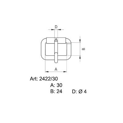 Sedlářské přezky 30 - 4219600 - niklované - (nesvařované) - 100ks/krabice