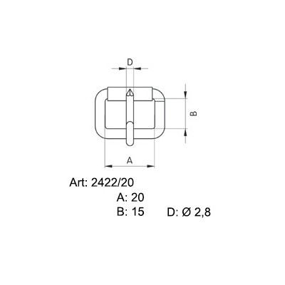 Saddlery Buckles 20 - 4220500 - nickled - (welded) - 200pcs/box