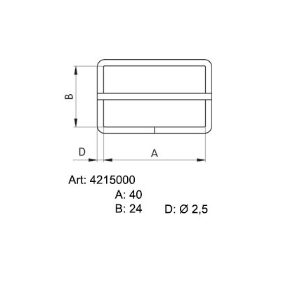 Saddlery Buckles without pins 40 - 4215000 - nickled - 50pcs/box