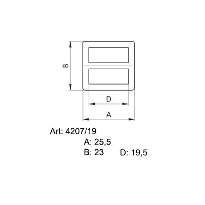 Sedlářské průvlečné přezky 19,5 - 4508000 - niklované - 1000ks/krabice
