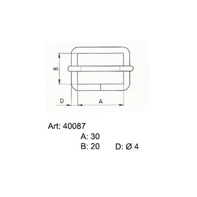 Saddlery Buckles without pins 30 - 408700 - nickled - 100pcs/box
