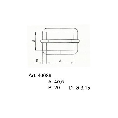 Saddlery Buckles without pins 40 - 408900 - nickled - 100pcs/box