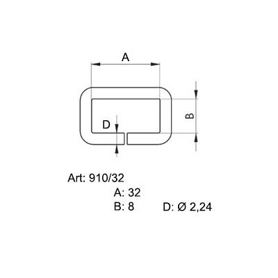 Sedlářské vsuvky 32 - 4501600 - niklované - 1000ks/krabice