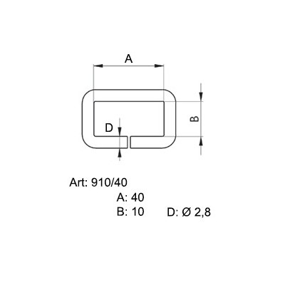Sedlářské vsuvky 40 - 4502000 - niklované - 500ks/krabice