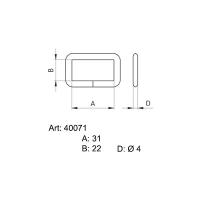 Saddlery frames - 4007100 - nickled - 500pcs/box