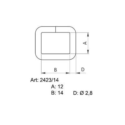 Sedlářské rámky 14 - 4506300 - niklované - (nesvařované) - 500ks/krabice