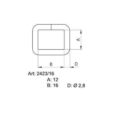 Saddlery frames 16 - 4506400 - nickled - (non-welded) - 200pcs/box