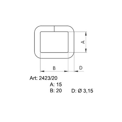Saddlery frames 20 - 4506600 - nickled - (non-welded) - 200pcs/box