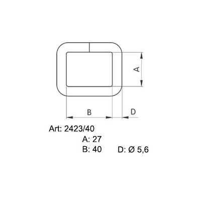 Sedlářské rámky 40 - 4507400 - niklované - (nesvařované) - 100ks/krabice