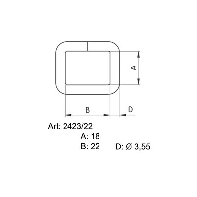 Saddlery frames 22 - 4506701 - nickled - (welded) - 200pcs/box