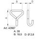 Rucksach hooks - 4511400 - nickel plated - 1000pcs/box
