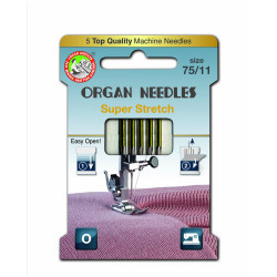 Machine Needles ORGAN SUPER STRETCH 130/705H - 75 - 5pcs/card