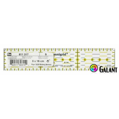 Pravítko pro Patchwork (Omnigrid-Prym) 3 x 15 cm - 1ks