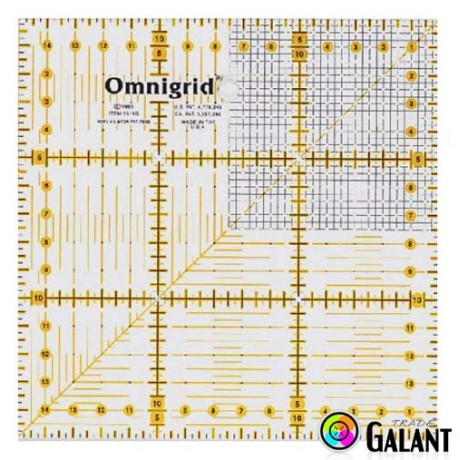 Pravítko pro Patchwork - čtvercové (Omnigrid-Prym) 15 x 15cm - 1ks