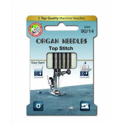 Machine Needles ORGAN TOP STITCH 130/705H - 90 - 5pcs/card