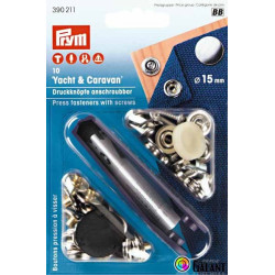 Press fasteners YACHT&CARAVAN 15 mm (Prym) - 10pcs/card