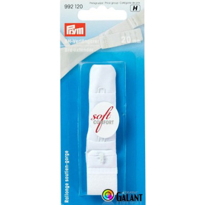 Prodlužovač podprsenkový 20 mm - Bílý - 1ks/karta