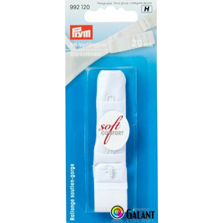 Prodlužovač podprsenkový 20 mm - Bílý - 1ks/karta