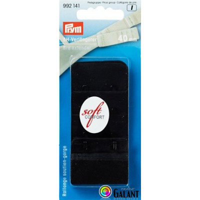 Prodlužovač podprsenkový 40 mm - Černý - 1ks/karta