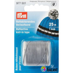 Reflecting knit-in tape 1 mm/25m (Prym) - 1pc/card