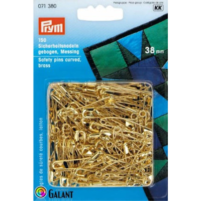 Safety pins curved 38 mm (Prym) 150pcs/card