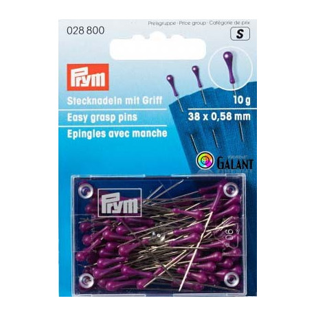 Easy grasp pins 0,58x38 mm (Prym) - 50 pcs/card